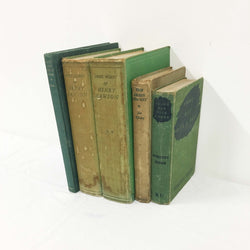 Selection of Green Hardback Aged Books