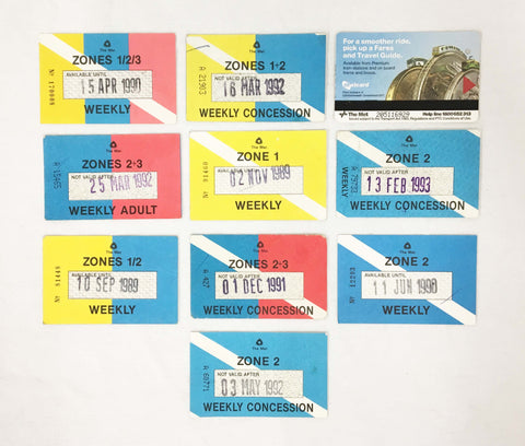 Metcard Tickets, 1989 - 1993 - Hired as a Set