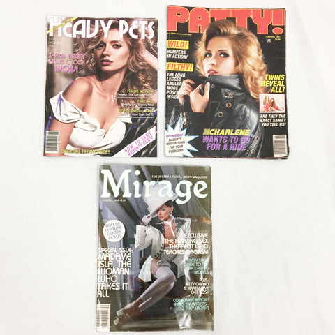 80s Porn Books - 80's Style Porn Mags - Set of 3 â€“ The Prop Collective