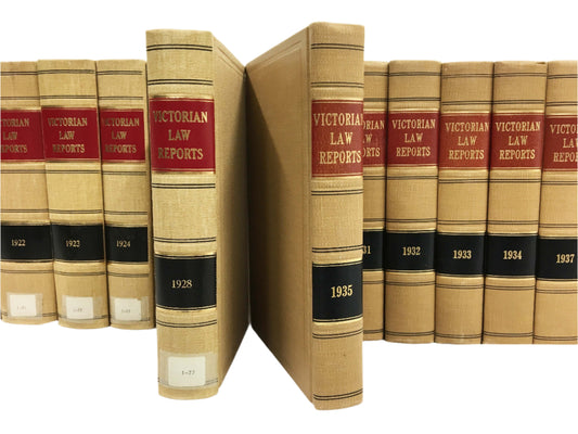 Victorian Law Books 1920 - 1930 - Hired as a Set of 30