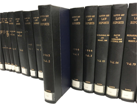 Lloyd's List Law Reports - Hired as a Set of 20