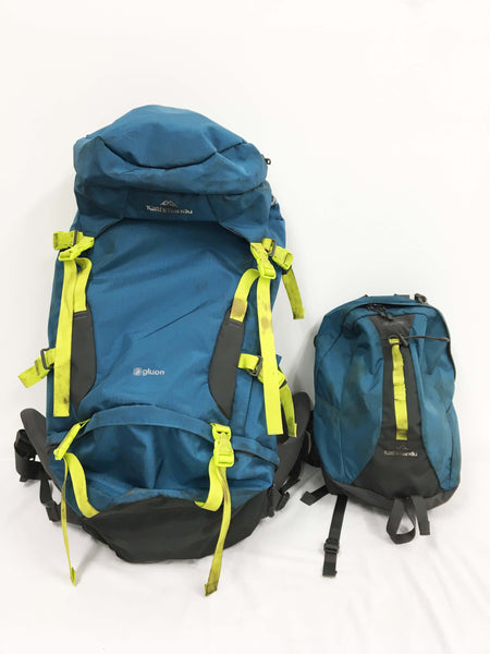 Teal Yellow Kathmandu Hiking Backpackers Backpack Day Pack The Prop Collective