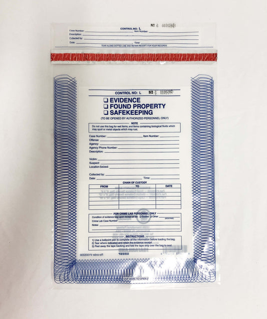 Evidence Bags - Blue (Various Sizes) - Price is for 5
