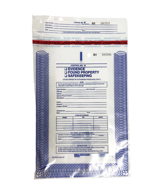 Evidence Bags - Blue (Various Sizes) - Price is for 5