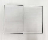 A5 Black Leather Grain Notebook