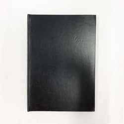 A5 Black Leather Grain Notebook