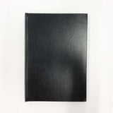 A5 Black Leather Grain Notebook