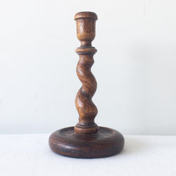 Victorian Twisted Wooden Candlestick